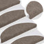 trappemåtter selvklæbende 15 stk. 56x17x3 cm beige halvrunde