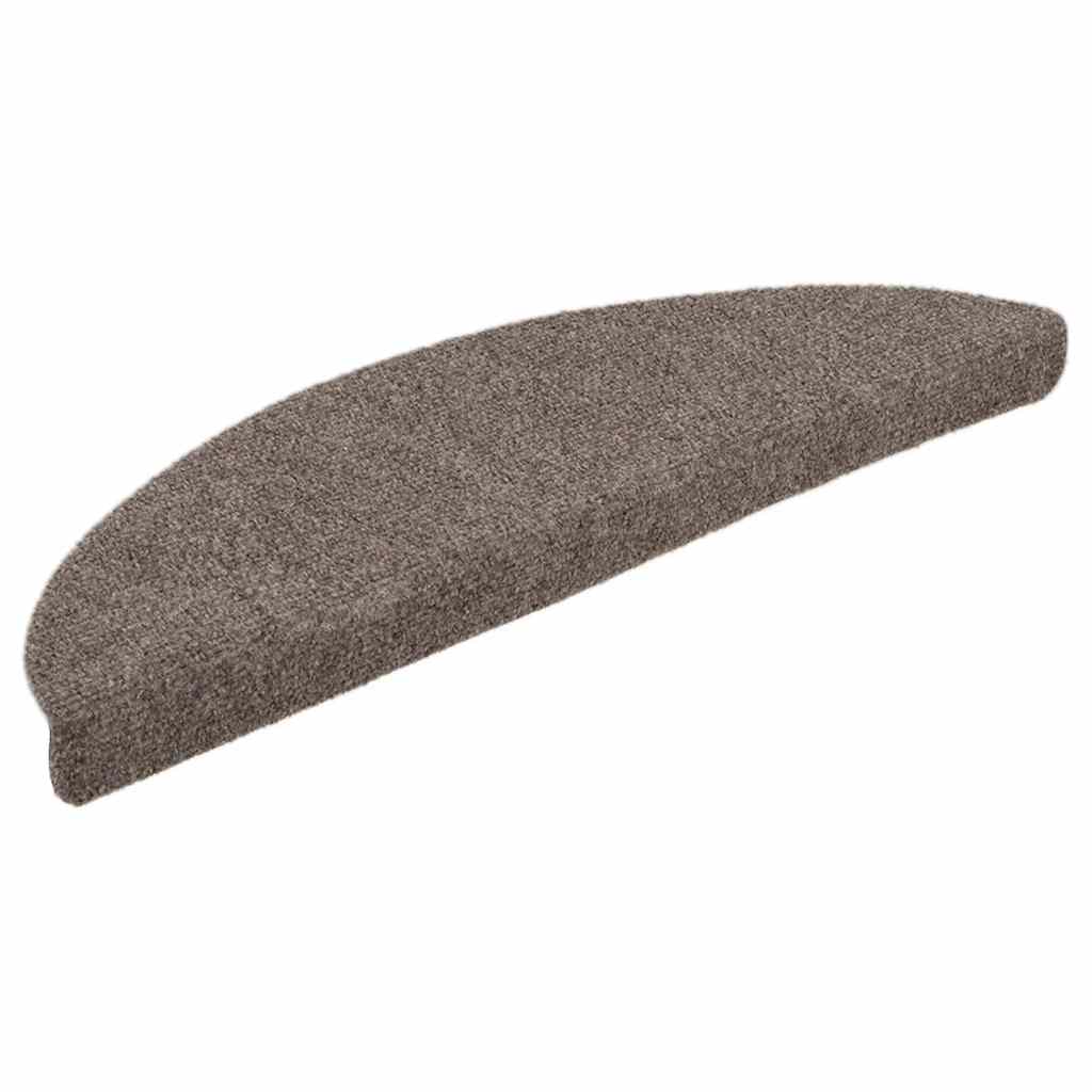 trappemåtter selvklæbende 15 stk. 65x21x4 cm beige halvrund store