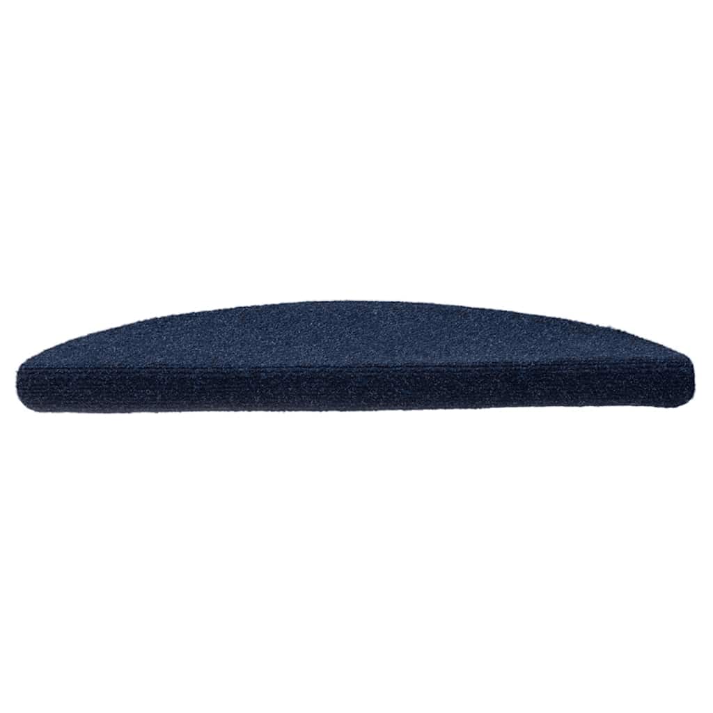 trappemåtter selvklæbende 15 stk. 56x17x3 cm marineblå halvrund