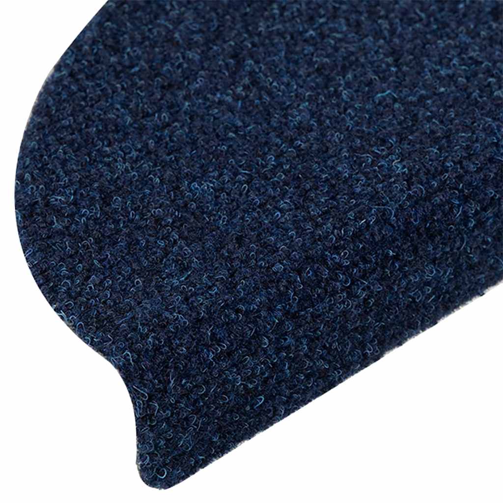 trappemåtter selvklæbende 15 stk. 56x17x3 cm marineblå halvrund