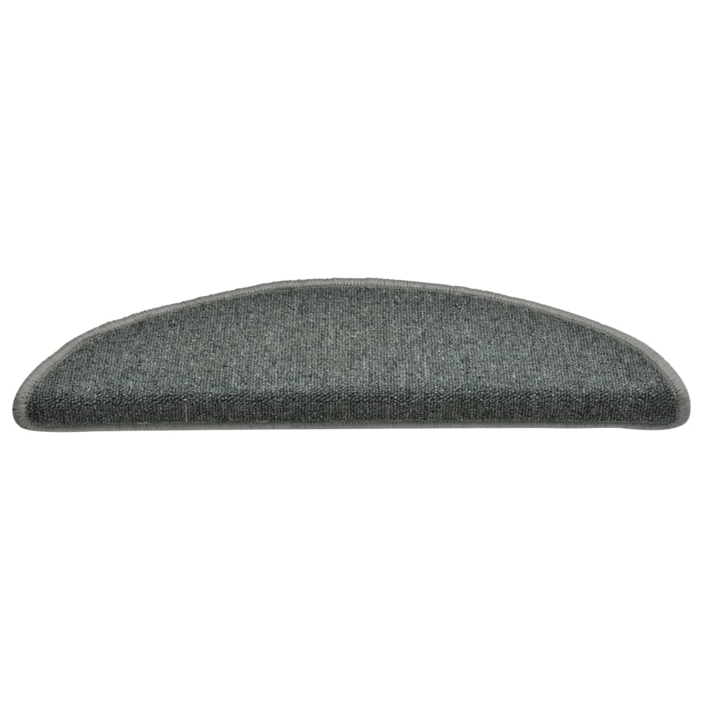 trappemåtter 15 stk. 56x17x3 cm mørkegrønne halvrunde