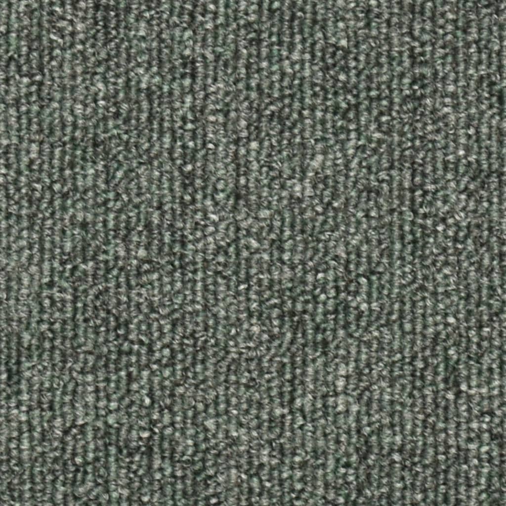 trappemåtter 15 stk. 56x17x3 cm mørkegrønne halvrunde