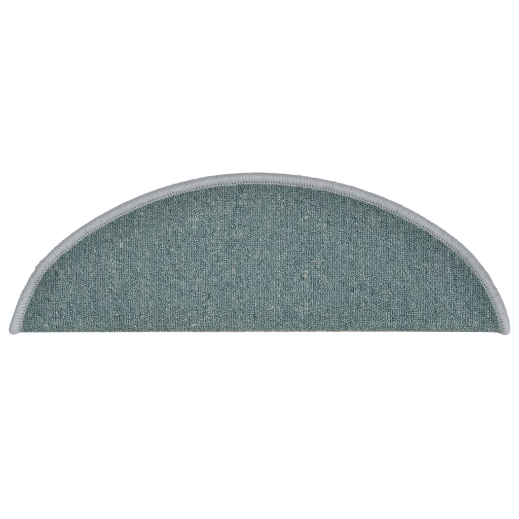 trappemåtter 15 stk. 56x17x3 cm havblå halvrund