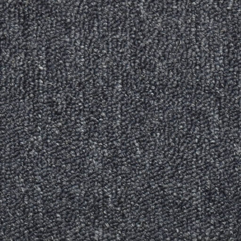 trappemåtter 15 stk. 56x17x3 cm mørkegrå og blå halvrunde