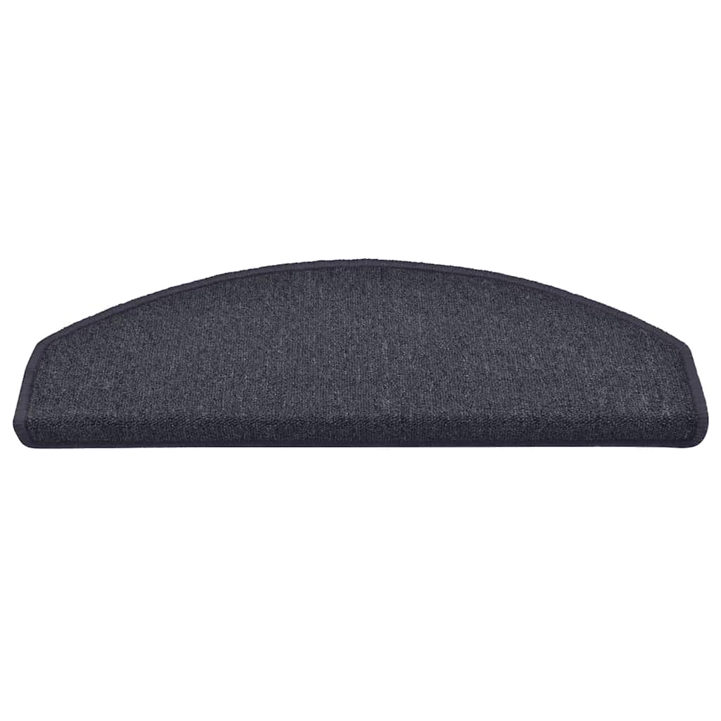 trappemåtter 15 stk. 65 x 24 x 4 cm mørkegrå og blå halvrunde store