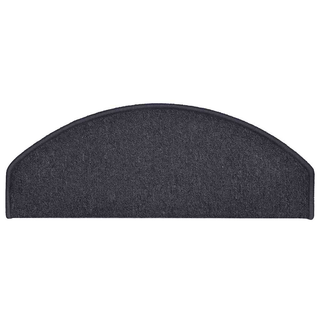 trappemåtter 15 stk. 65 x 24 x 4 cm mørkegrå og blå halvrunde store