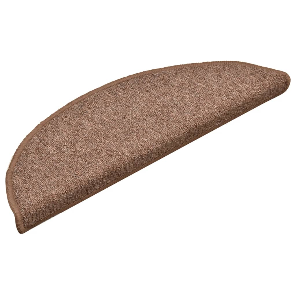 trappemåtter 15 stk. 56x17x3 cm brun