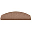 trappemåtter 15 stk. 65x24x4 cm brune halvrund store