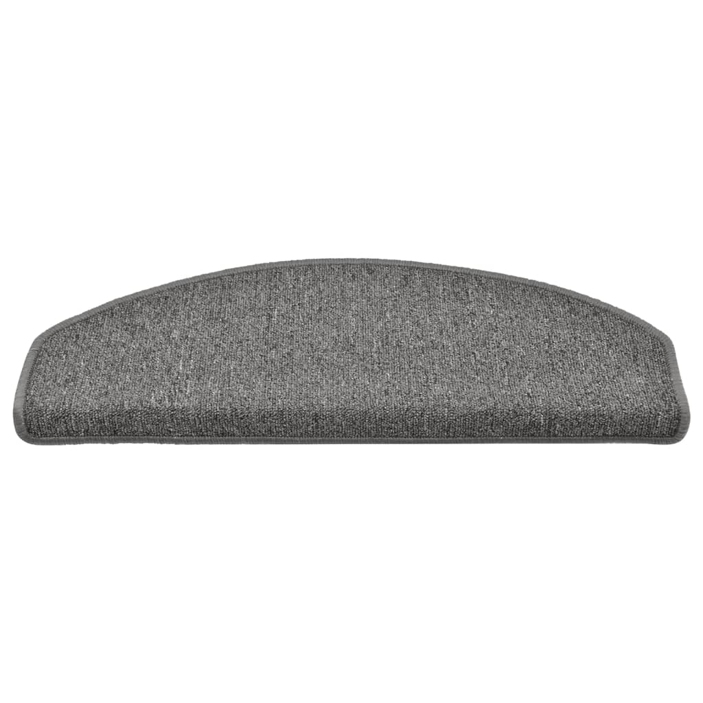 trappemåtter 15 stk. 65x24x4 cm mørkegrå halvrunde store