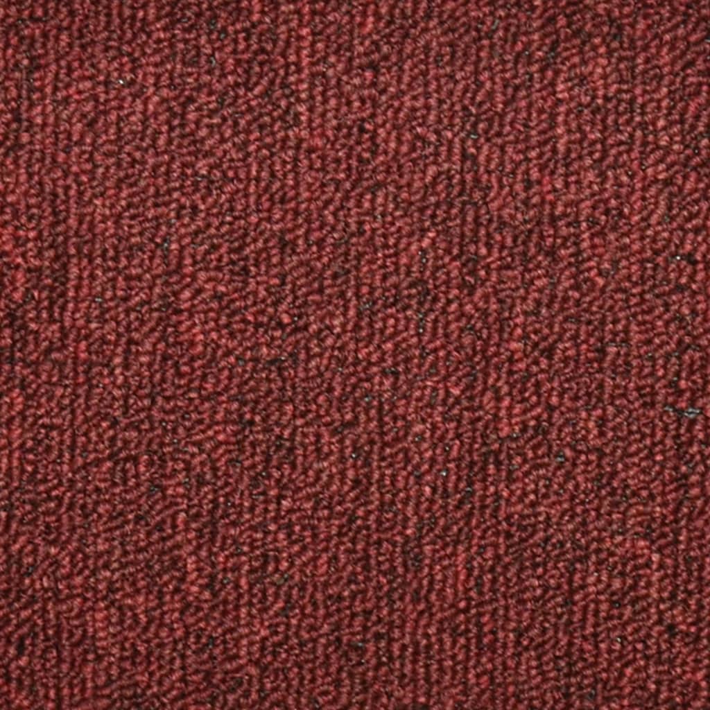trappemåtter 15 stk. 56x17x3 cm bordeaux halvrund