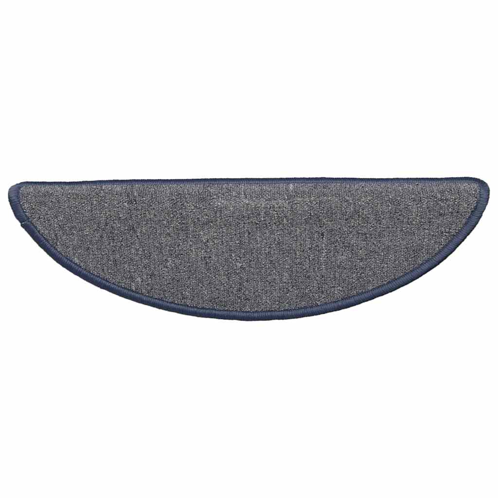 trappemåtter 15 stk. 56x17x3 cm lysegrå og blå halvrunde