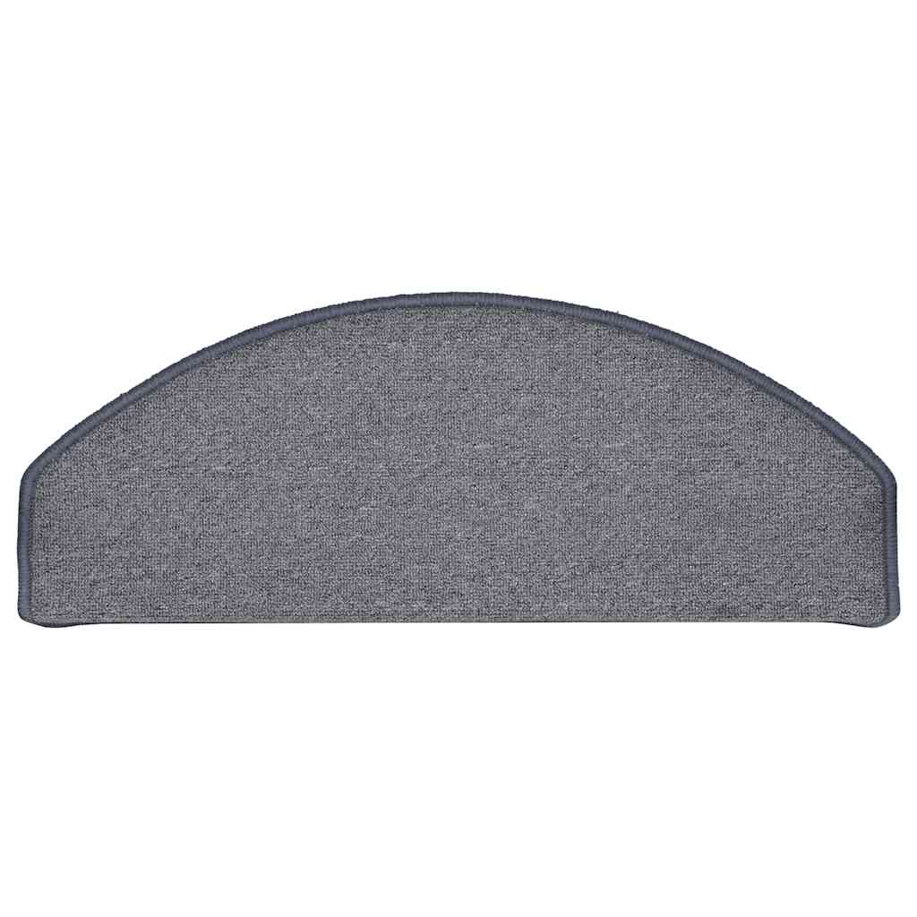 trappemåtter 15 stk. 65 x 24 x 4 cm lysegrå og blå halvrunde store