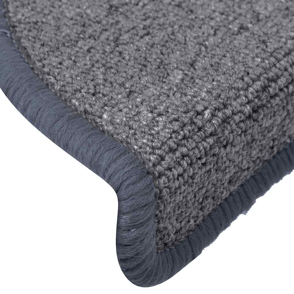 trappemåtter 15 stk. 65 x 24 x 4 cm lysegrå og blå halvrunde store