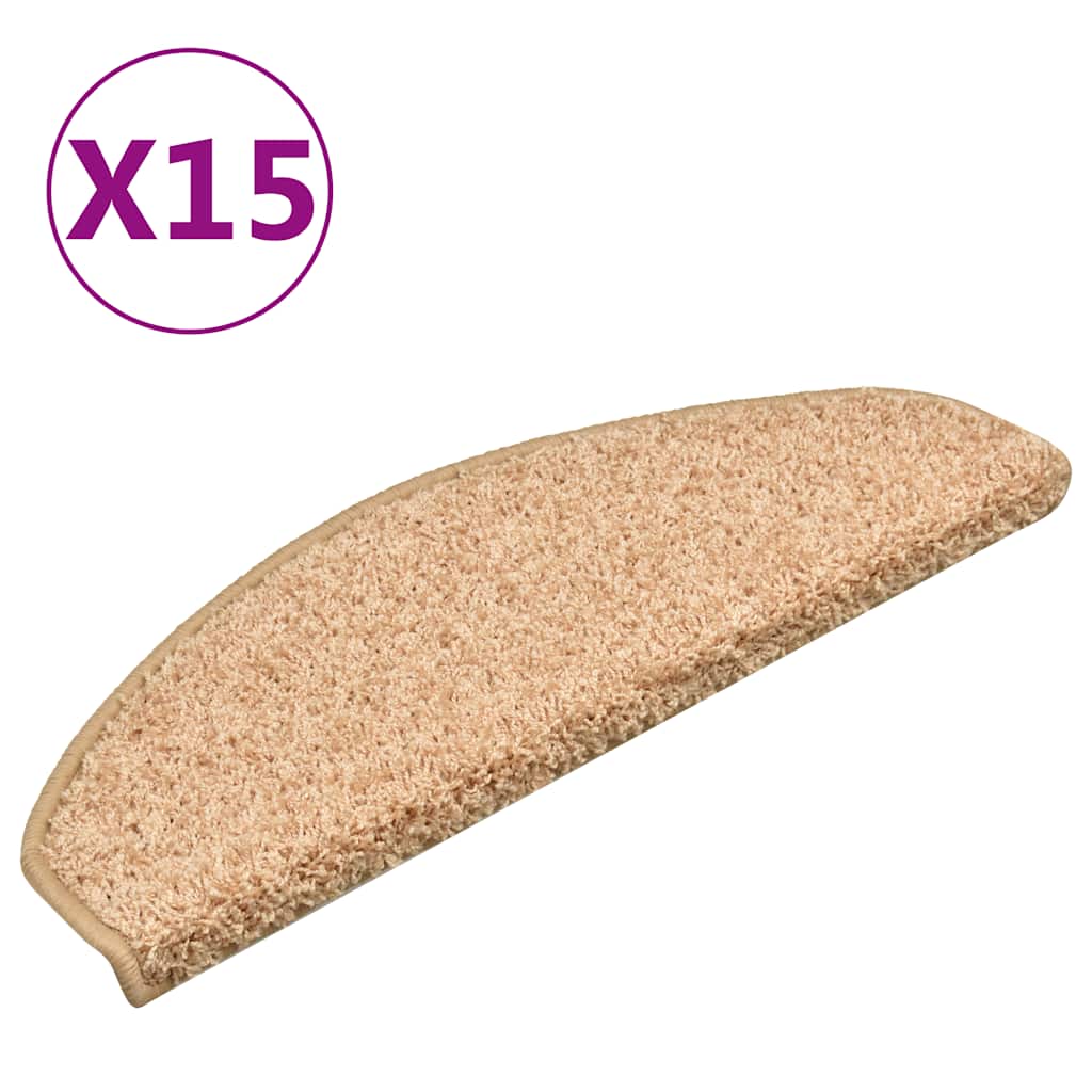 trappemåtter 15 stk. 65x21x4 cm guld halvrund store