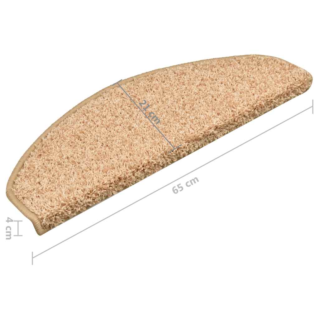 trappemåtter 15 stk. 65x21x4 cm guld halvrund store