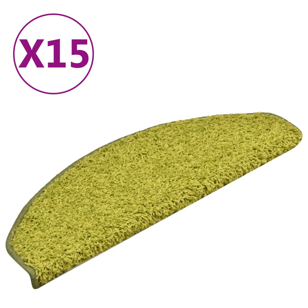 trappemåtter 15 stk. 65x21x4 cm grønne halvrund store