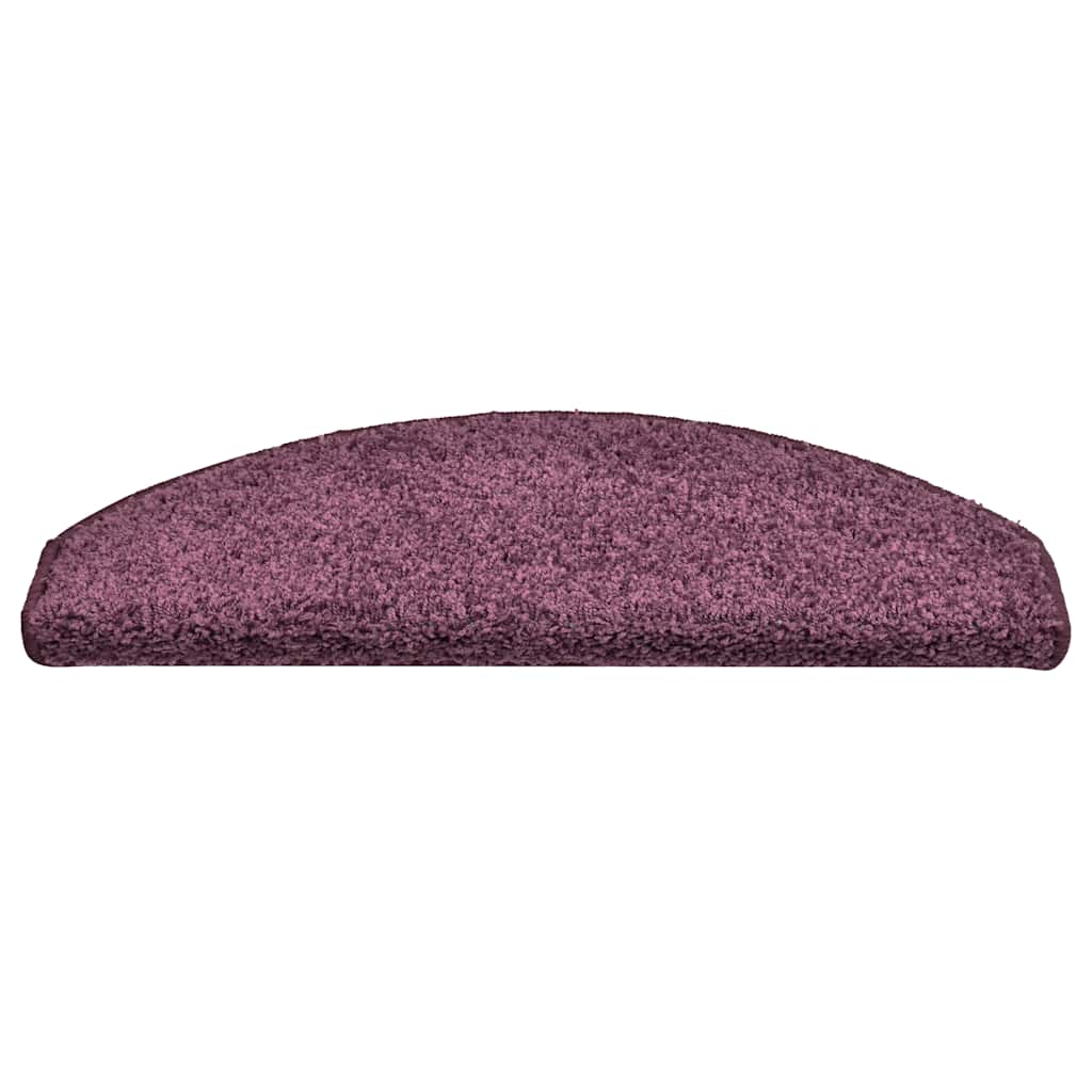 trappemåtter 15 stk. 65 x 21 x 4 cm mørkelilla halvrunde store