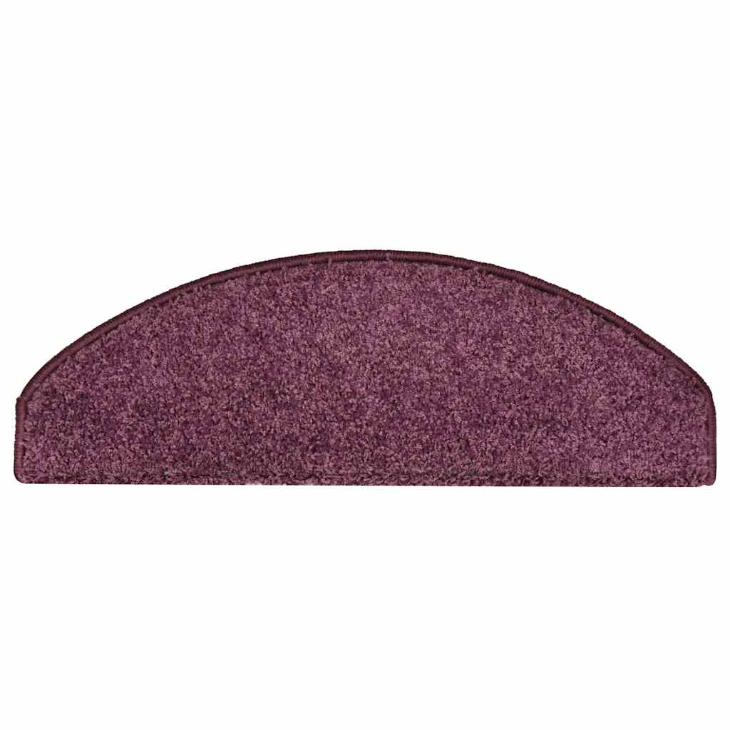 trappemåtter 15 stk. 65 x 21 x 4 cm mørkelilla halvrunde store