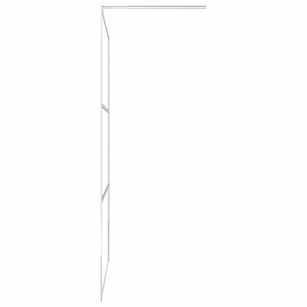 brusevæg med klart ESG-glas 115x195 cm