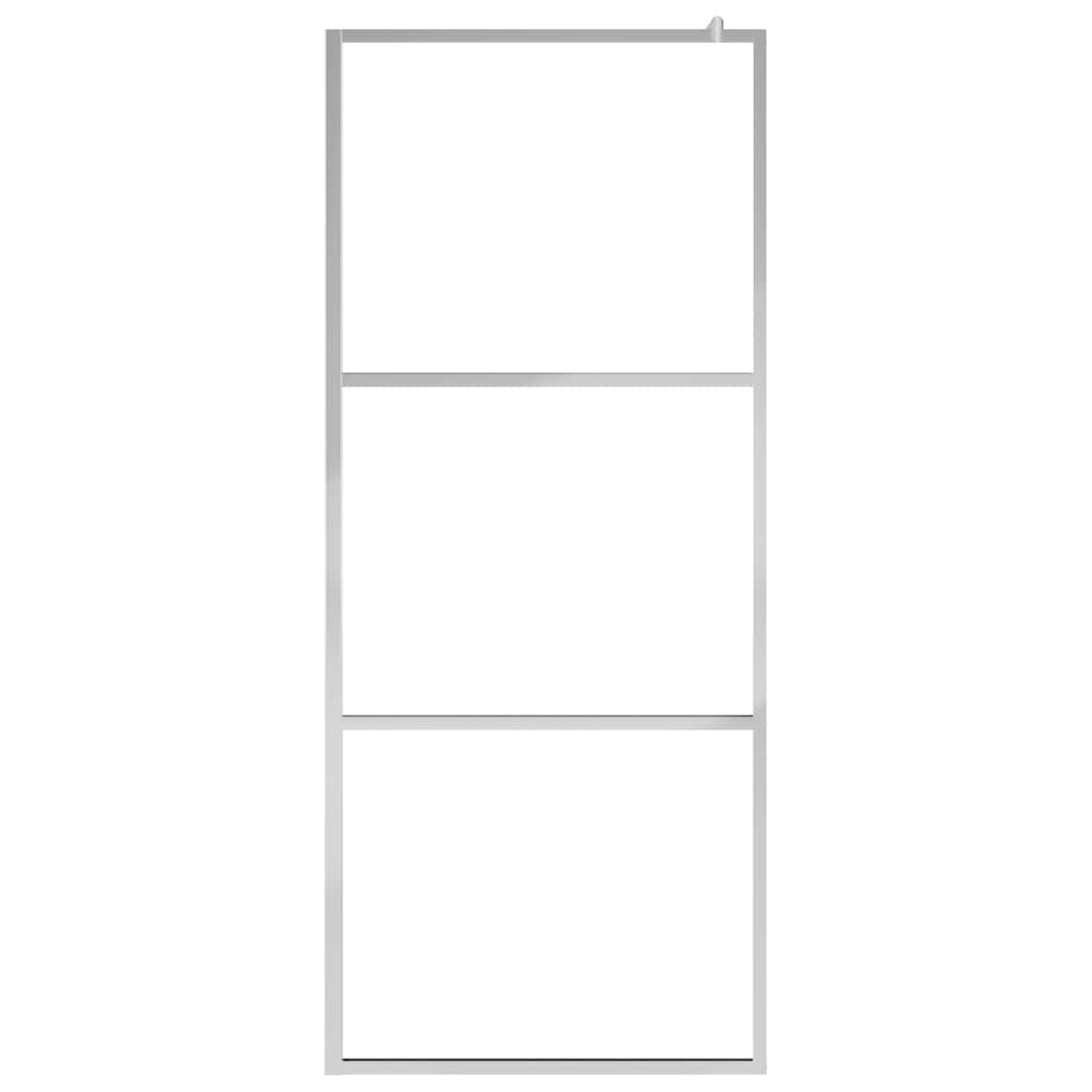 brusevæg med klart ESG-glas 140x195 cm