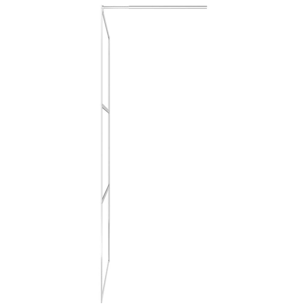 brusevæg med halvt matteret ESG-glas 80x195 cm