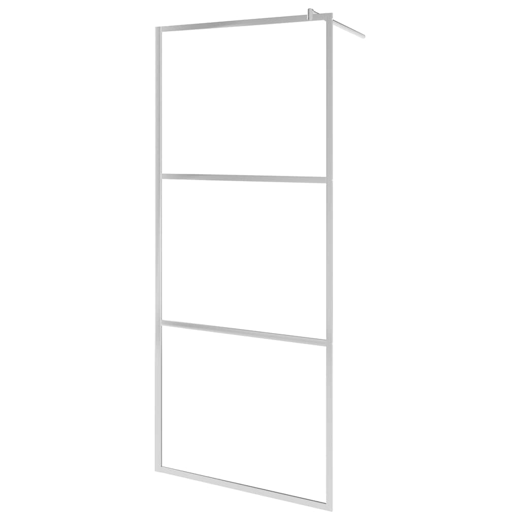 brusevæg med halvt matteret ESG-glas 100x195 cm