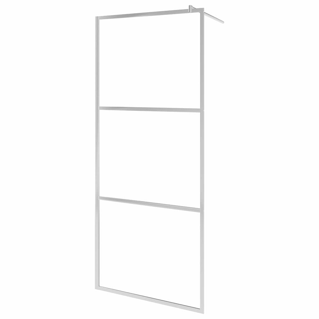 brusevæg med matteret ESG-glas 80x195 cm