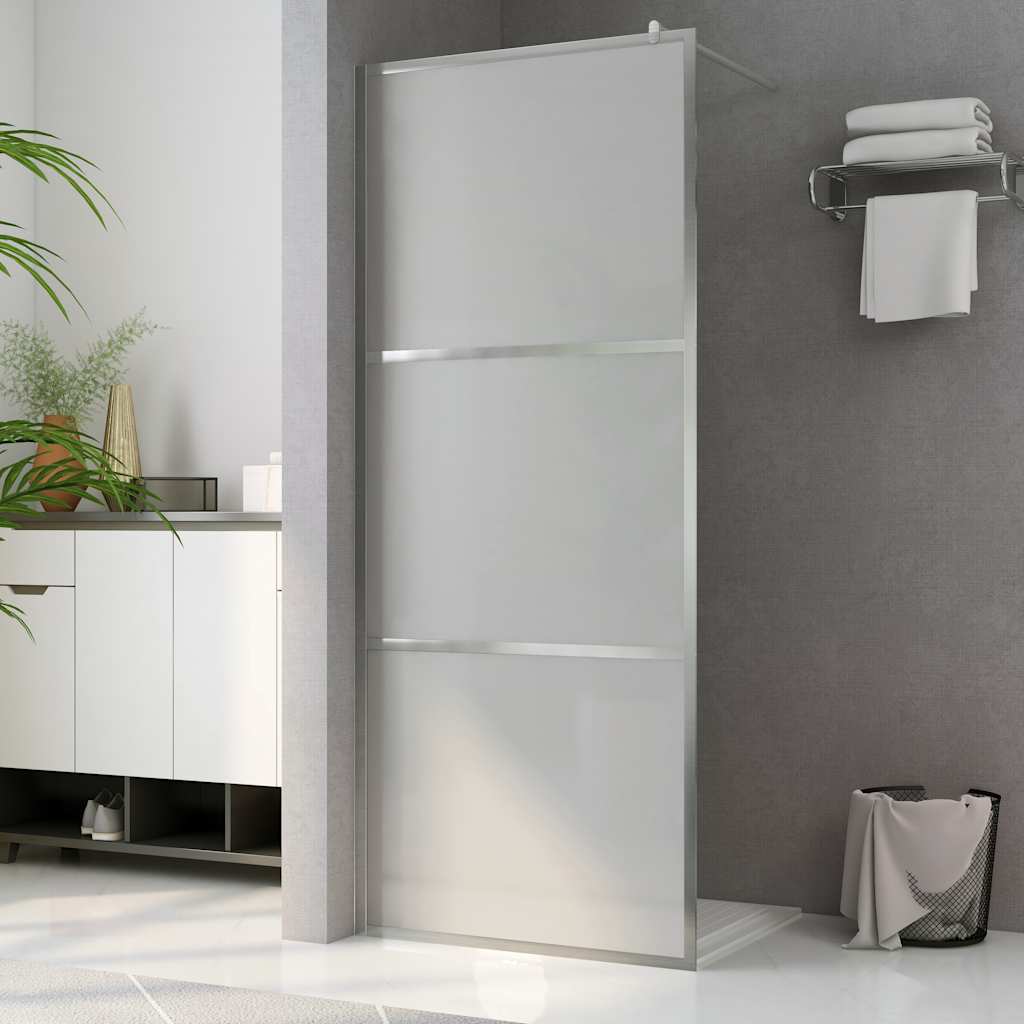 brusevæg med matteret ESG-glas 140x195 cm