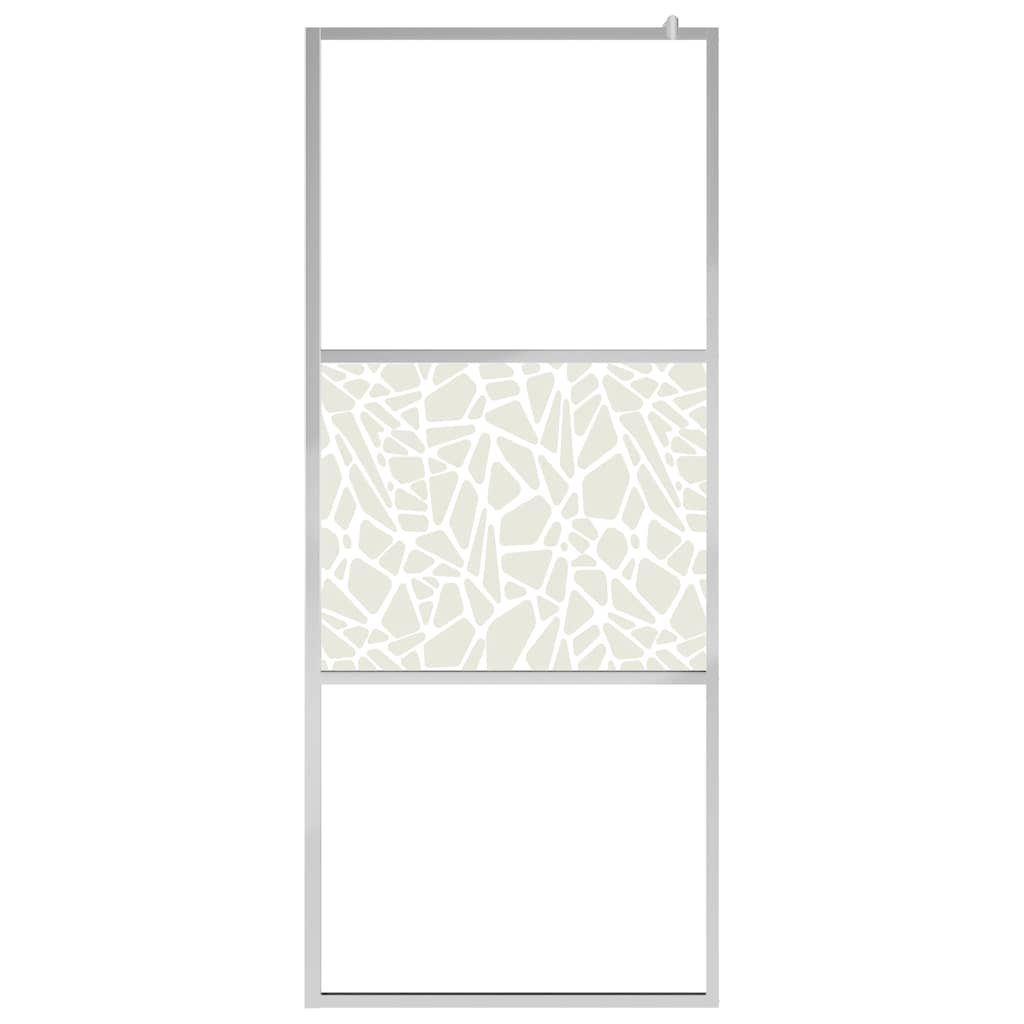 brusevæg ESG-glas med stendesign 100x195 cm