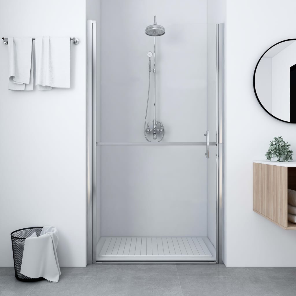 brusedør 100x178 cm hærdet glas