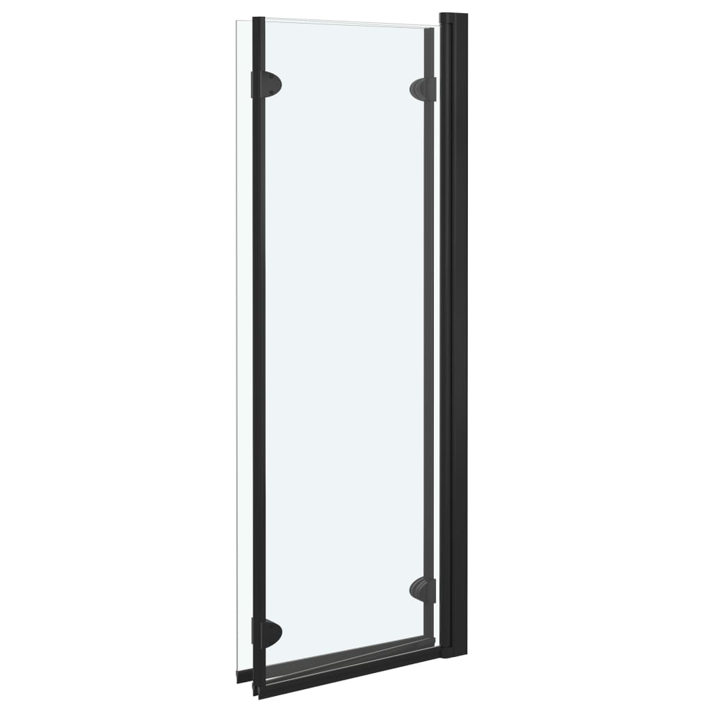 foldbar brusekabine 3 paneler ESG 130x138 cm sort