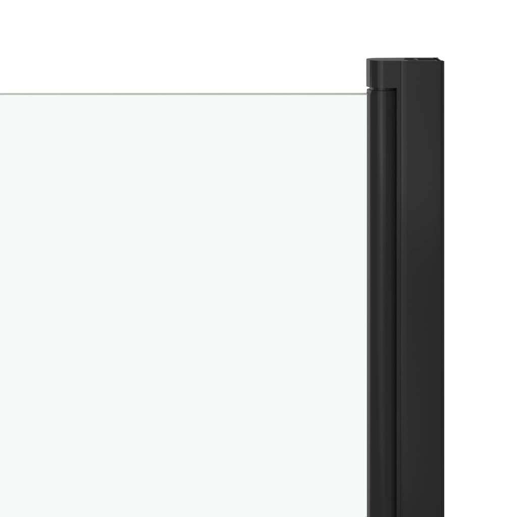 foldbar brusekabine 3 paneler ESG 130x138 cm sort