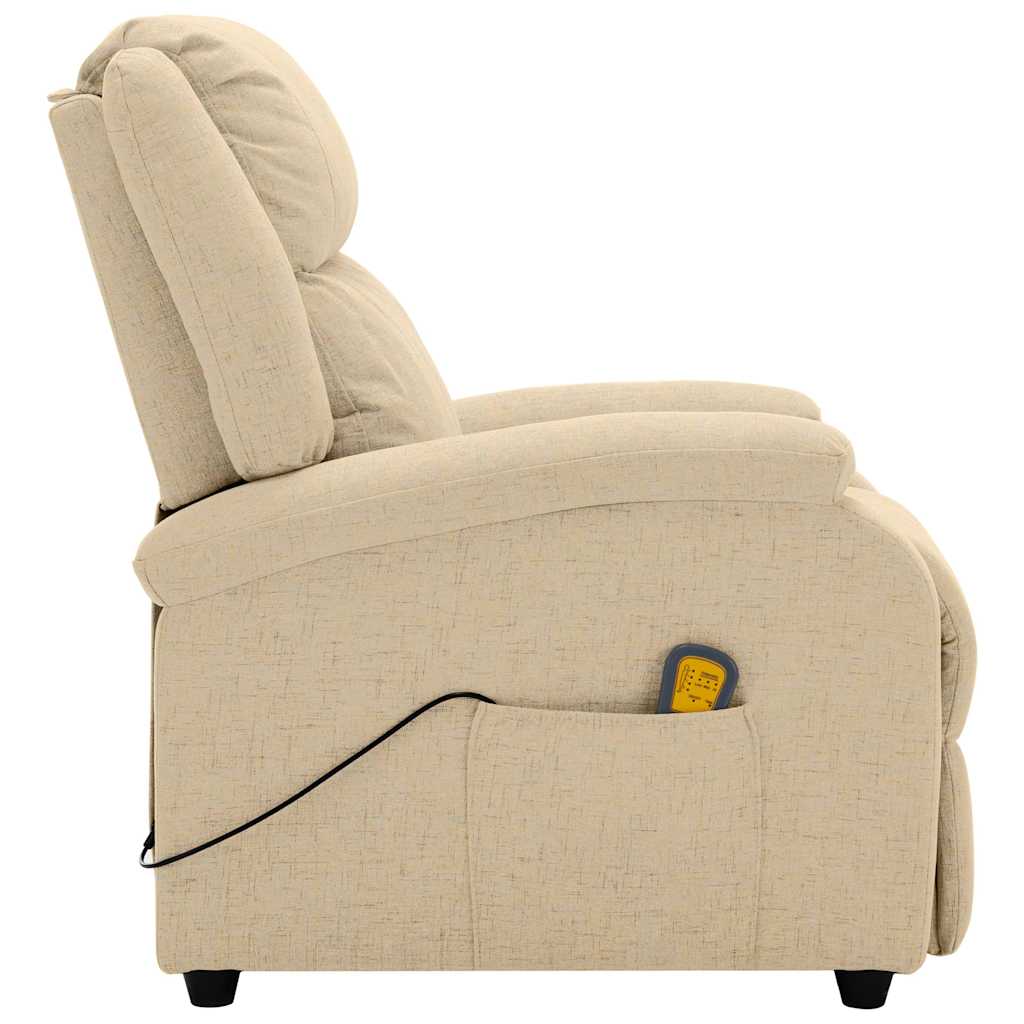 massagestol stof cremefarvet