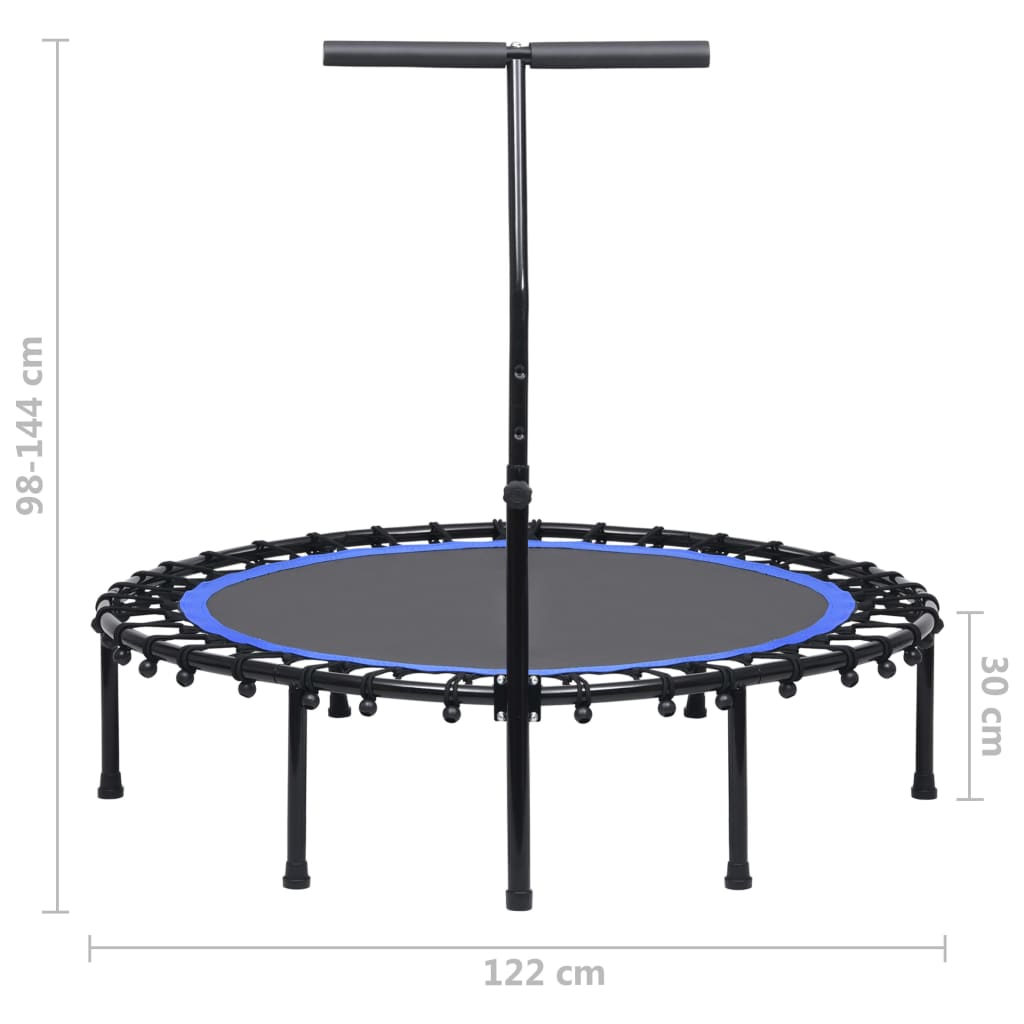 fitnesstrampolin med håndtag 122 cm