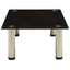 tv-bord 80x35x17 cm hærdet glas sort
