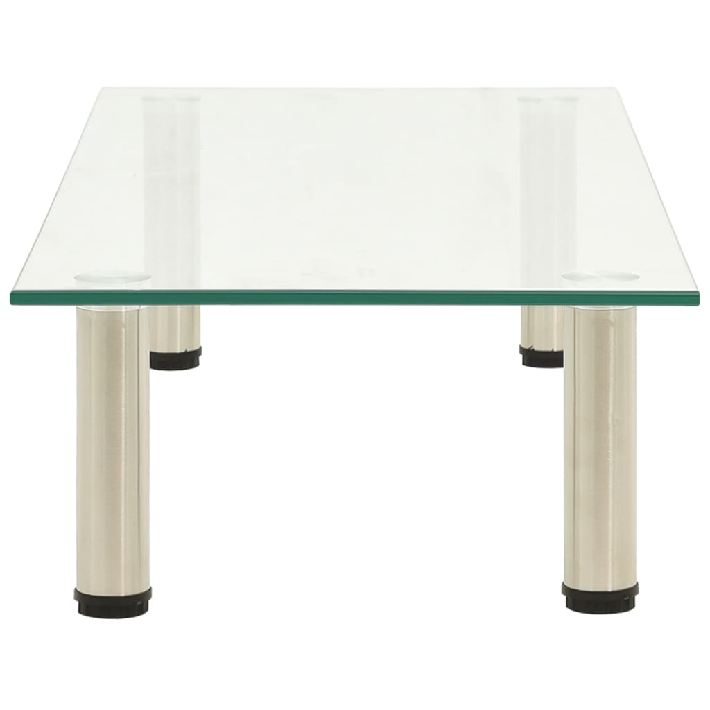 tv-bord 80x35x17 cm hærdet glas transparent
