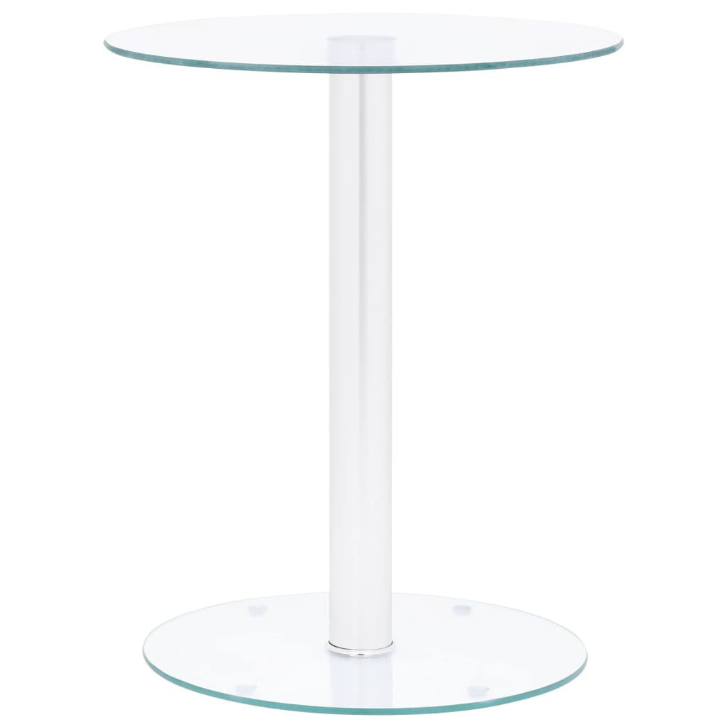 sofabord 40 cm hærdet glas transparent