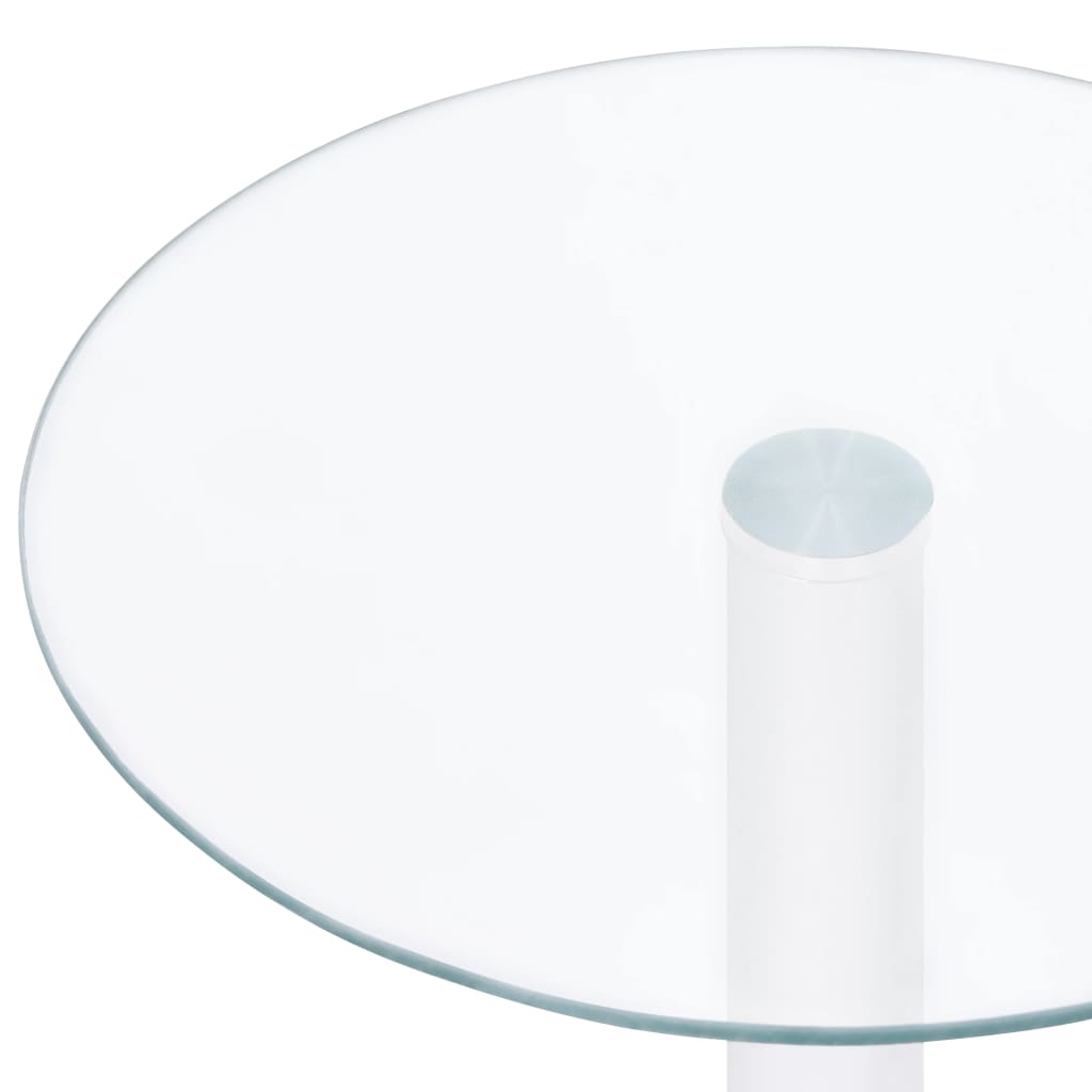 sofabord 40 cm hærdet glas transparent