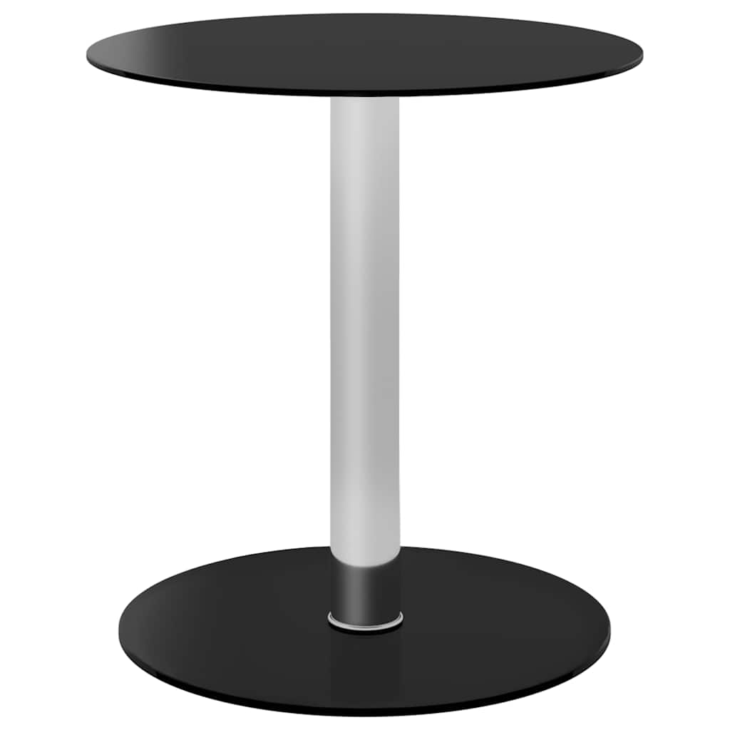 sofabord 40 cm hærdet glas sort