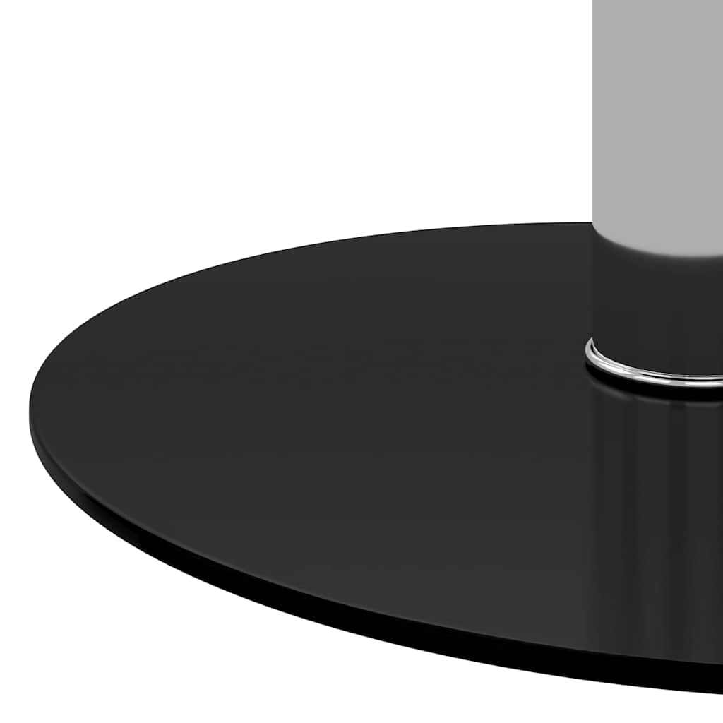 sofabord 40 cm hærdet glas sort