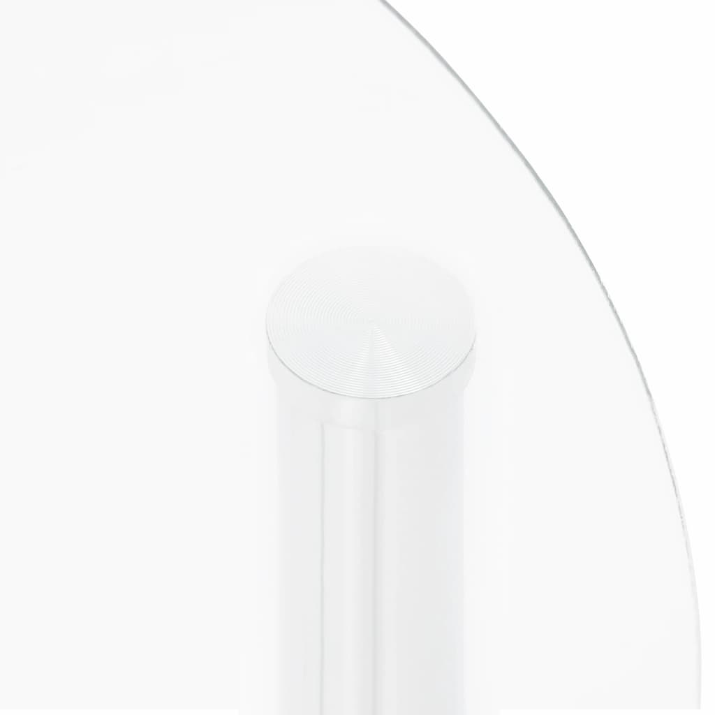 sidebord med hylde 38 cm hærdet glas transparent