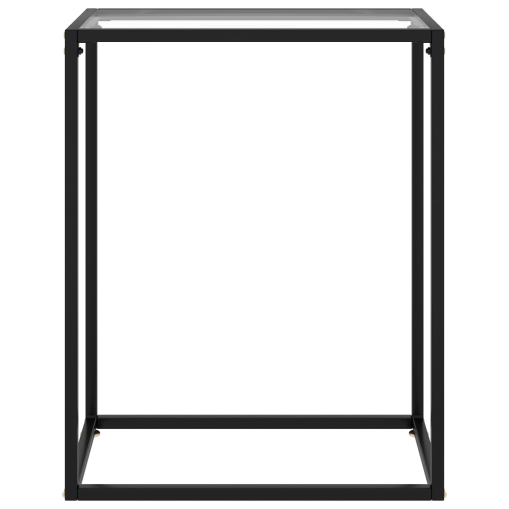 konsolbord 60x35x75 cm hærdet glas transparent