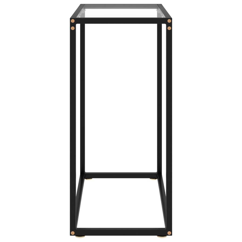 konsolbord 60x35x75 cm hærdet glas transparent