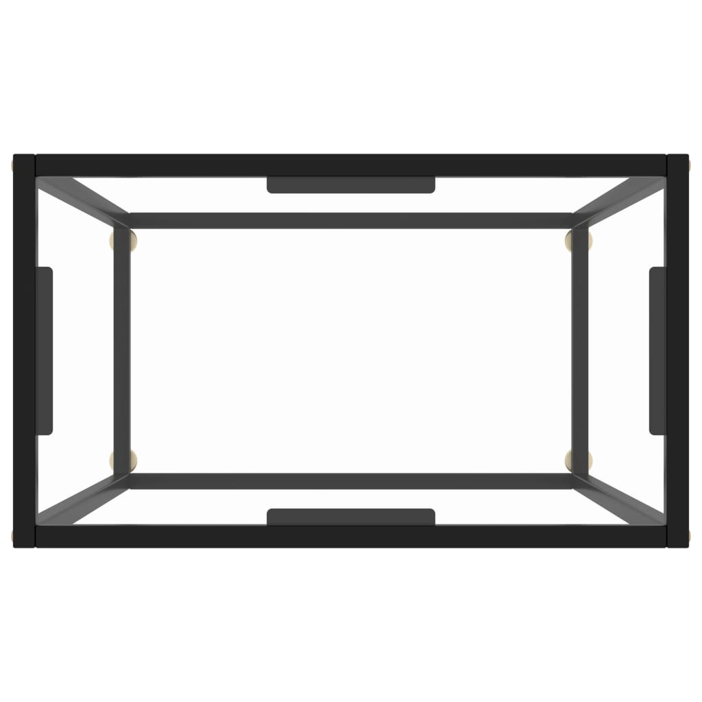 konsolbord 60x35x75 cm hærdet glas transparent