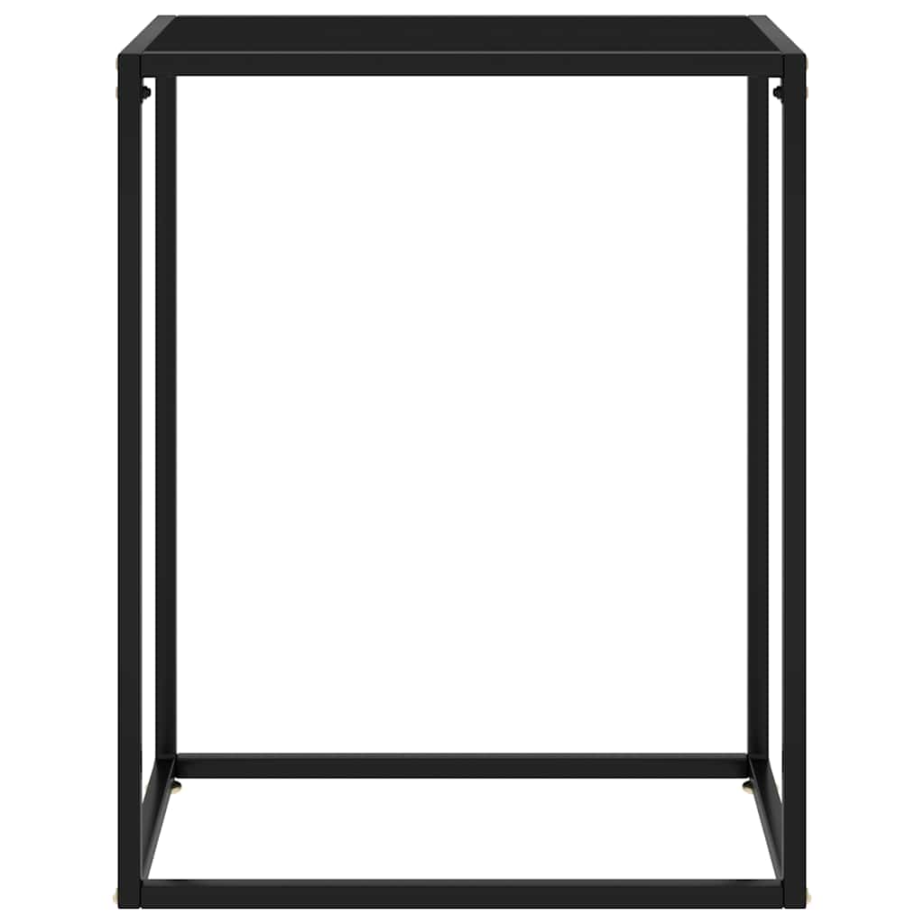 konsolbord 60x35x75 cm hærdet glas sort