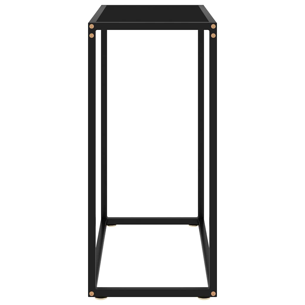 konsolbord 60x35x75 cm hærdet glas sort