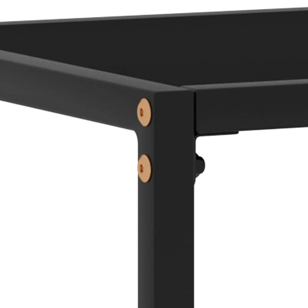 konsolbord 60x35x75 cm hærdet glas sort