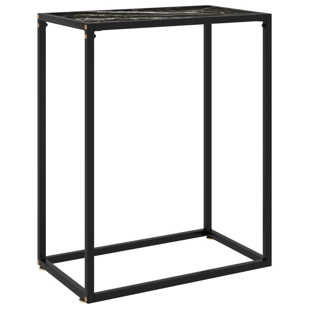 konsolbord 60x35x75 cm hærdet glas sort