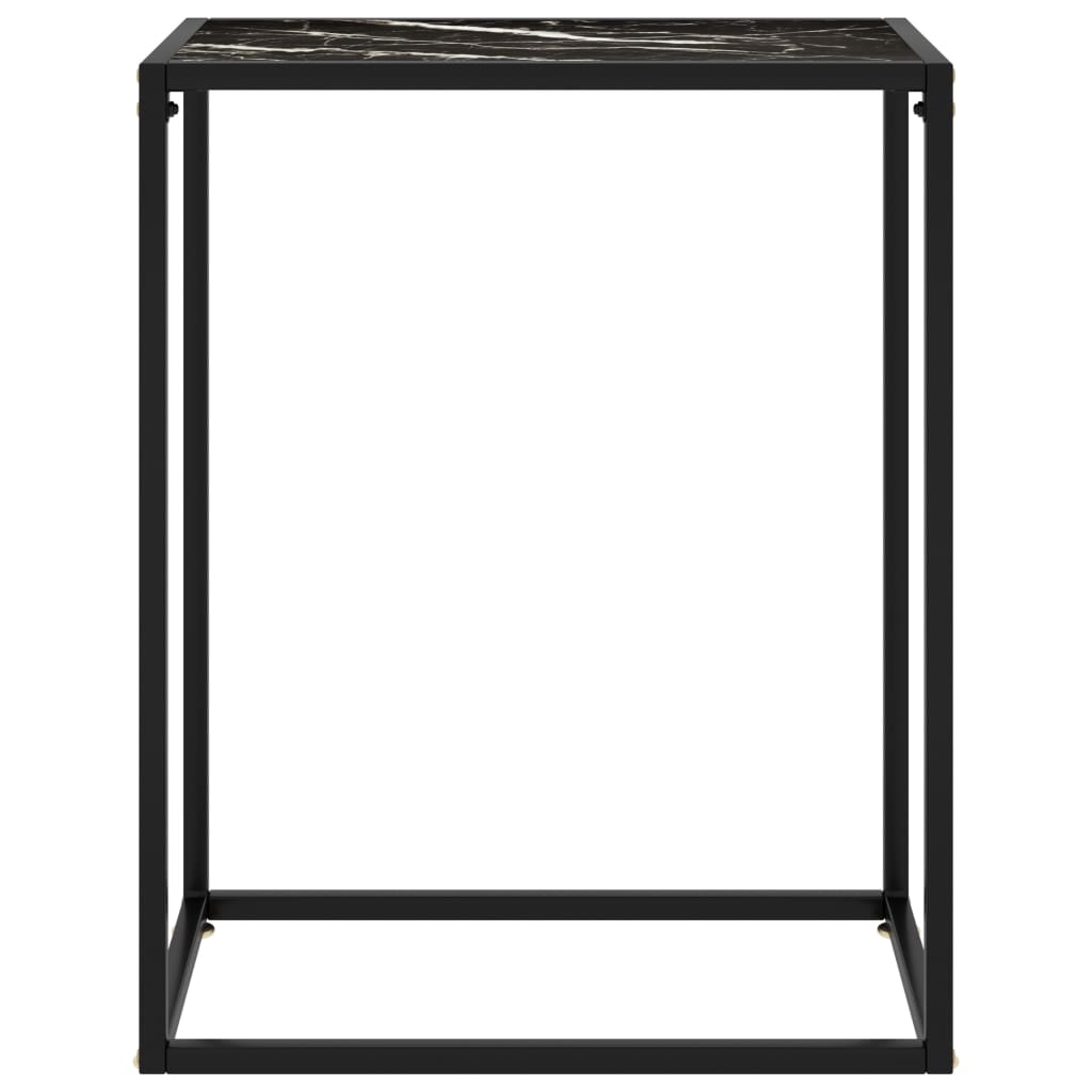 konsolbord 60x35x75 cm hærdet glas sort