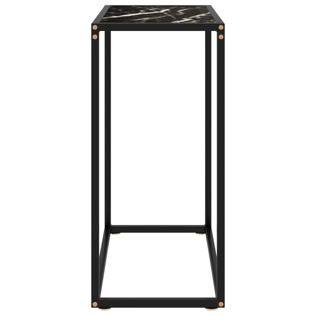 konsolbord 60x35x75 cm hærdet glas sort